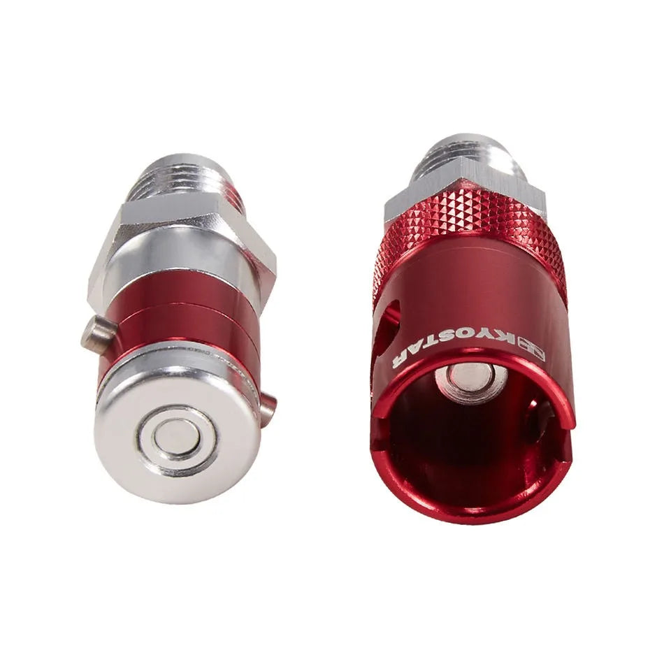 AN4 Red Anodised Aluminium Quick Release Dry Break Disconnect Fuel Fitting