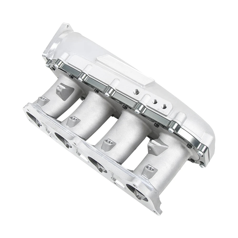 Race Pattern K-Series Intake Manifold System for 2002-2005 Honda Civic Coupe Si and RSX - Silver Aluminium