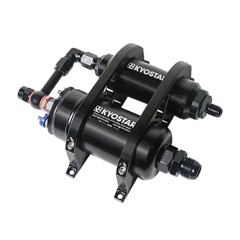 Universal 380 LPH Inline Fuel Pump Kit with Bracket and Filter - 8AN