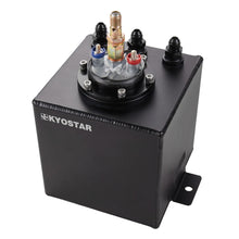 Load image into Gallery viewer, Universal 2L Aluminium Fuel Surge Tank with External Fuel Pump and Polished AN Fittings