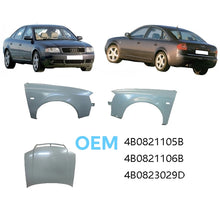 Load image into Gallery viewer, Audi A6 C5 1997–2005 Steel Front Guard / Bonnet 4B0821105B 4B0821106B 4B0823029D