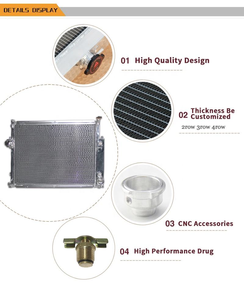 Aluminum Passive Radiator for BMW 320i 323Ci 323i 323is 323ti 325i 325is 328i 328is M3 Z3 1992-2001