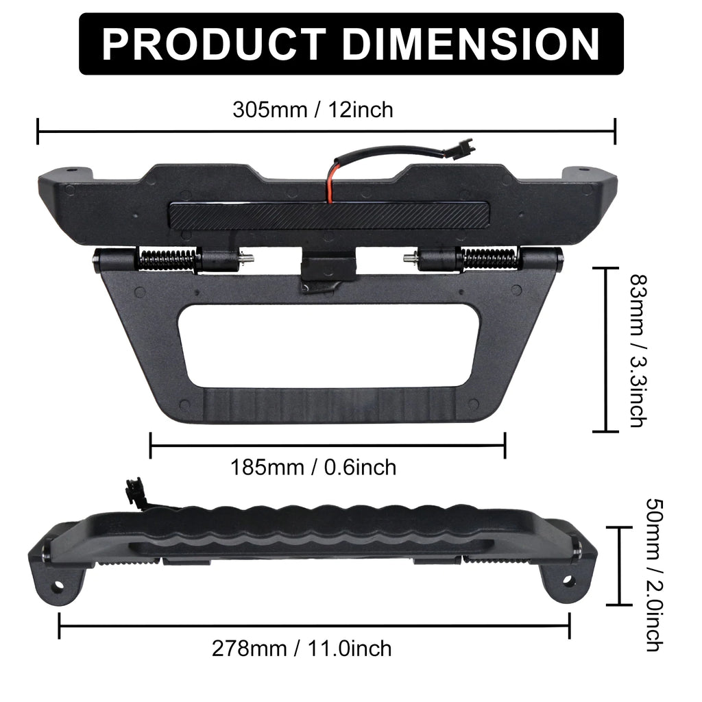 Ford Bronco 2021-2024 4 Door Aluminium Grab Handles with LED Lights - Black, Soft and Hard Top