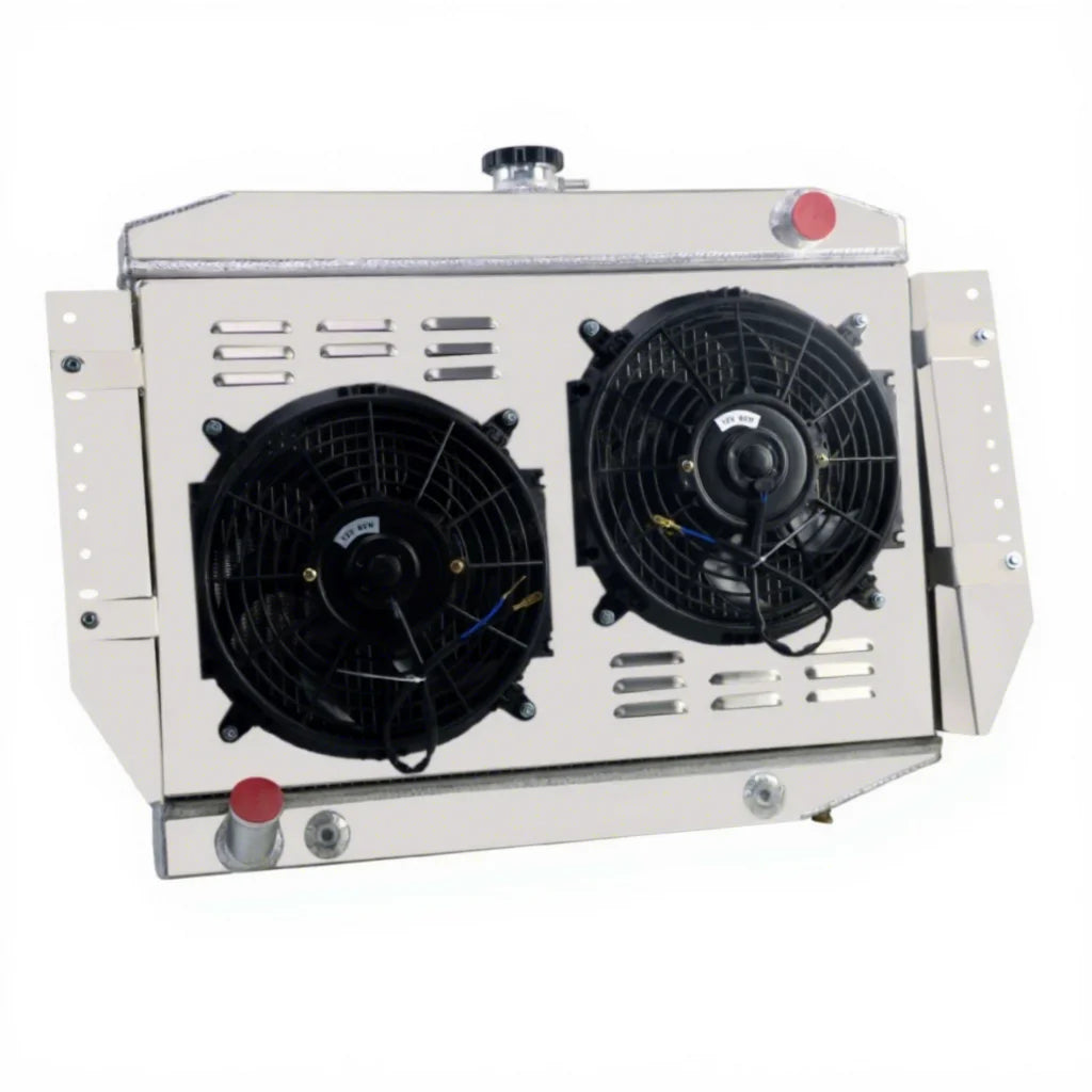 3 Row Radiator with Shroud Fan and Relay for Jeep Wagoneer/Cherokee 5.9L V8 1972-1979