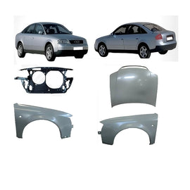 Audi A6 C5 4B 1997–2004 Radiator Support, Front Fender & Steel Bonnet Replacement 4B0821105A 4B0821106A 4B1823029