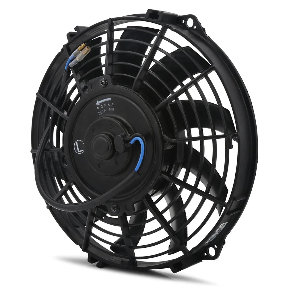 Universal 9 inch 12V 80W Slim Electric Radiator Cooling Fan - Push/Pull with Mount Kit
