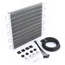 Load image into Gallery viewer, Universal 10-Row Aluminium Oil Cooler 15.5 x 12.5 x 0.75 inch with 6AN Ports - Engine / Transmission
