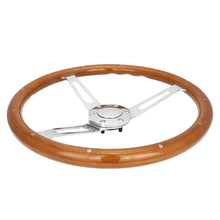 Load image into Gallery viewer, Universal 380 mm 15 inch Classic Retro Woodgrain Steering Wheel with Holes, 6-Bolt