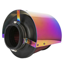 Load image into Gallery viewer, Universal 2.5-5 inch Neo Chrome Stainless Steel Cone Air Filter Heat Shield Cover