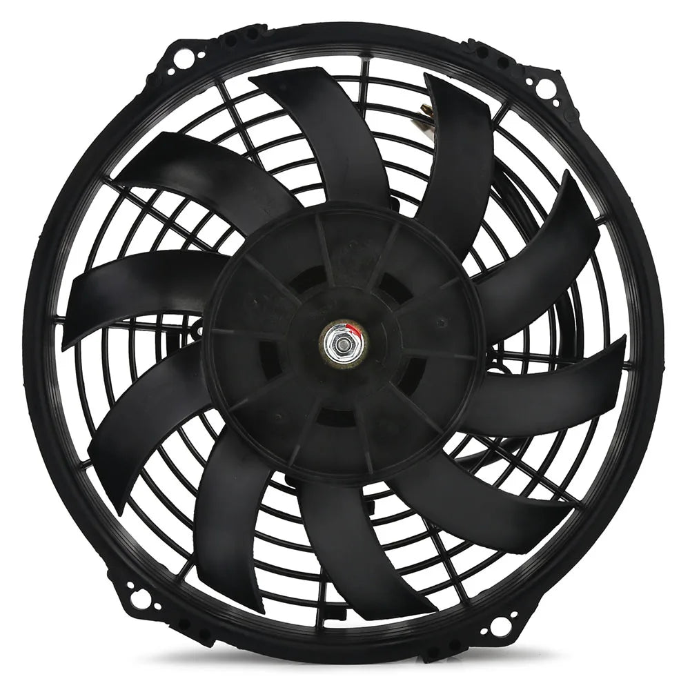 Universal 9 inch 12V 80W Slim Electric Radiator Cooling Fan - Push/Pull with Mount Kit