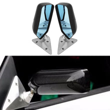Load image into Gallery viewer, Universal Carbon Fibre Side View Mirror Pair with Blue Lens