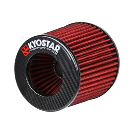Universal 3 inch (76 mm) Glossy Carbon Fibre High Flow Cone Air Filter - Cleanable