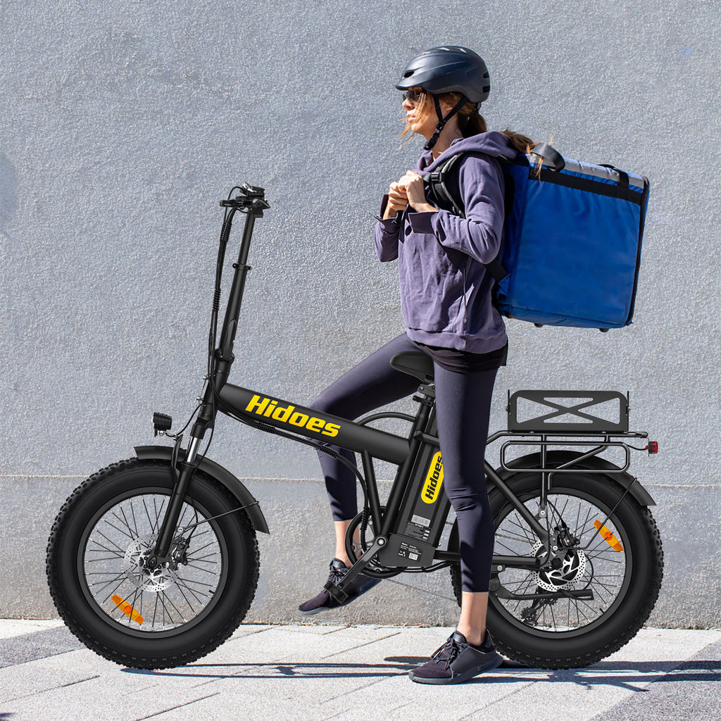 Cargo Electric Bike Hidoes F3 Pro 20 Inch Fat Tyre Cargo eBike with 26Ah Long Range Battery, Heavy Load Rear Basket & Hydraulic Disc Brakes