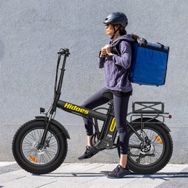 Cargo Electric Bike Hidoes F3 Pro 20 Inch Fat Tyre Cargo eBike with 26Ah Long Range Battery, Heavy Load Rear Basket & Hydraulic Disc Brakes