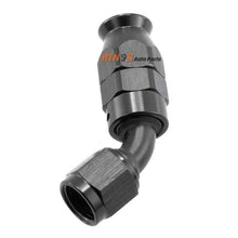 Load image into Gallery viewer, AN -6 (AN6) 45 Degree Stealth Hose Fitting Hose Ends Aluminium Black