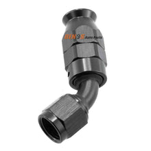 Load image into Gallery viewer, AN -6 (AN6) 45 Degree Stealth Hose Fitting Hose Ends Aluminium Black