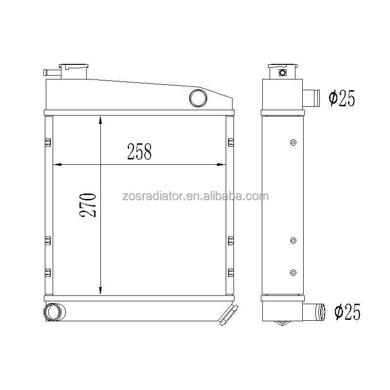 Alloy Radiator for Austin Core Size270*258*50mm Rover Mini Cooper 1967