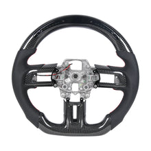 Load image into Gallery viewer, Ford Mustang EcoBoost / GT / GT350 / GT350R 2015-2017 Carbon Fibre Leather LED Steering Wheel - Non-Heated