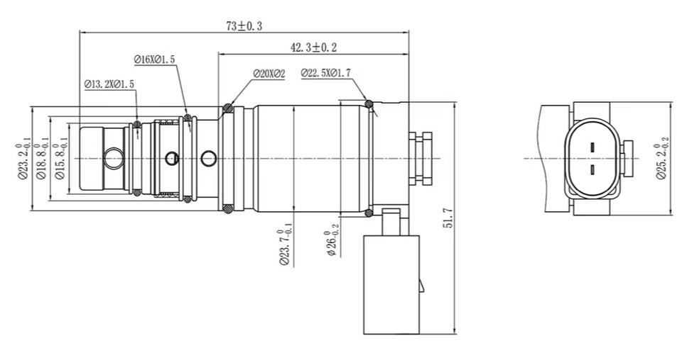Control Valve for Automotive Air Conditioning Compressor OE 118562KH82