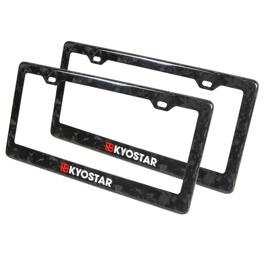 Forged Carbon Fibre Licence Plate Frame - Black, US Plate Size