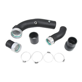 BMW 535i 640i 740i F10 F12 F13 2011-2017 N55 3.0T Aluminium Intercooler Charge Pipe Kit, OEM 13717583728