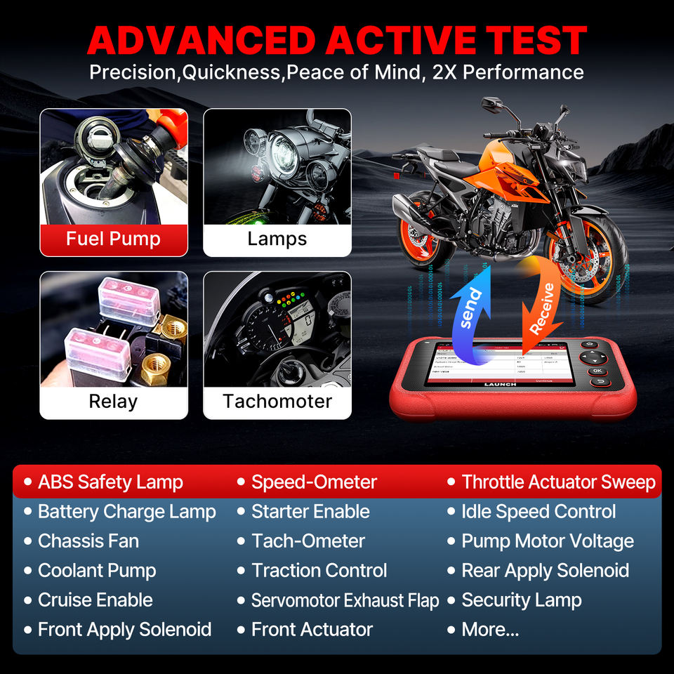Launch CRP129MT Pro Motorcycle Scanner - view 3
