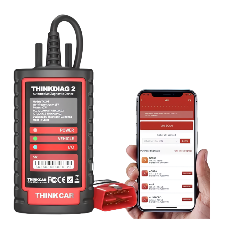 THINKCAR ThinkDiag 2 Professional Bluetooth OBD2 Scanner | CAN FD | All System Diagnostic Tool | ECU Coding |