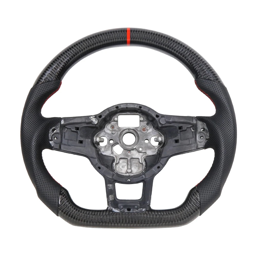 VW Golf GTI / Golf R / R-Line Mk7 / Mk7.5 2013-2020 Carbon Fibre and Leather Sport Steering Wheel