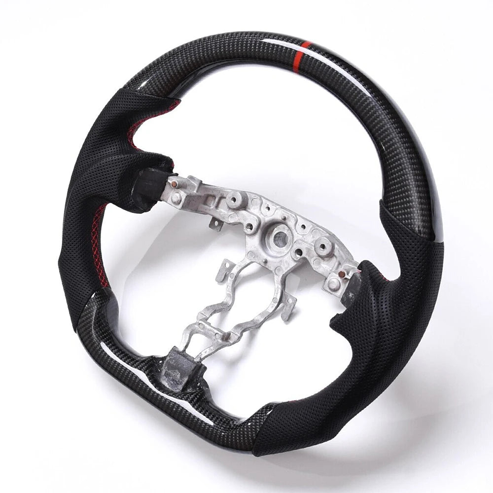 Nissan 370Z 2008-2020 Real Carbon Fibre Three-Spoke Sports Steering Wheel