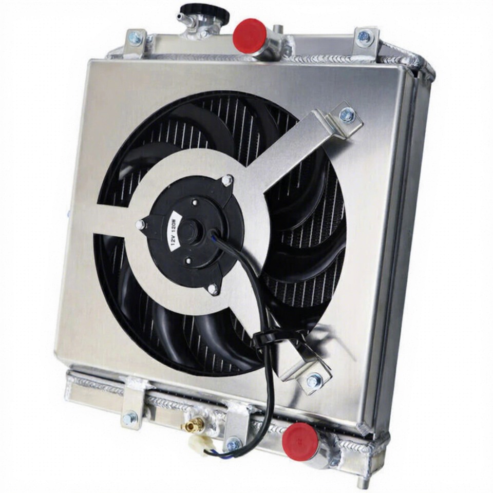 2 Rows Radiator Shroud Fan Kit for Honda Civic EG EK DEL SOL Integra B16 B18 D15