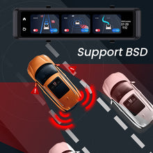 Load image into Gallery viewer, 12" 4K Mirror Dash Cam Front &amp; Rear | GPS, WiFi, 4G, ADAS Smart Touch Screen Car DVR