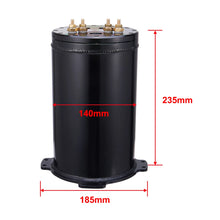 Load image into Gallery viewer, Universal 2.8 Litre Aluminium Fuel Surge Tank for Twin 40 mm Fuel Pumps with 8AN O-Ring Ports