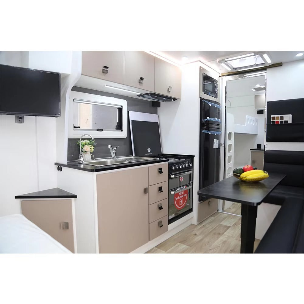 Europe Double Axle Camping Travel Trailers Caravan Luxury Australia Standard Rv Caravan Trailer for Sale