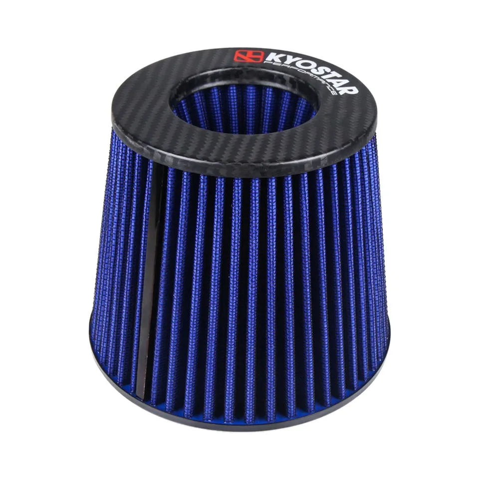 Universal 3.5 inch 89 mm PU High Flow Matte Carbon Fibre Cone Air Filter