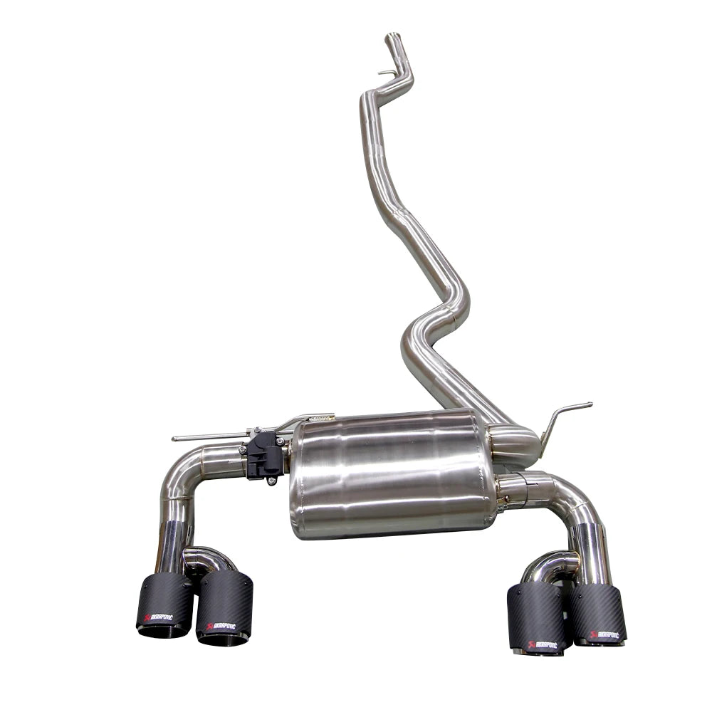 BMW 320i 328i F30 N20 N26 2.0T Stainless Steel 4-Tip Valved Sport Catback Exhaust (M3 Style)