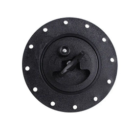 Universal 12-Bolt Racing Fuel Cell Filler Plate with Twist Cap and Lock - Black