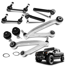 Hummer H3 Front Suspension Kit Control Arm / Ball Joint / Sway Bar Link / Tie Rod 8pcs 2006-2010