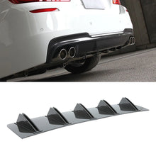 Load image into Gallery viewer, Universal Black Aluminium Rear Bumper Lip Diffuser with Shark Fin Design