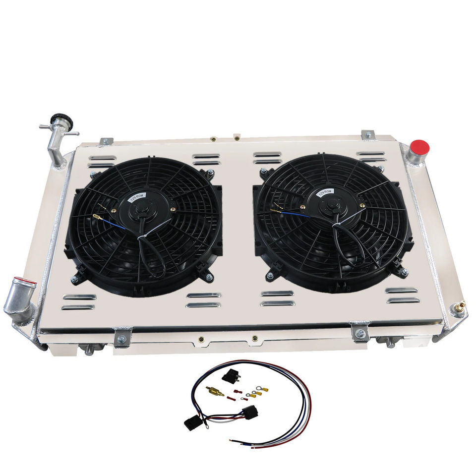 BENOS AUTO PARTS 87-97 4 Rows Radiator SHROUD FANS RELAY for Nissan Patrol GQ Y60 4.2L TD42 diesel