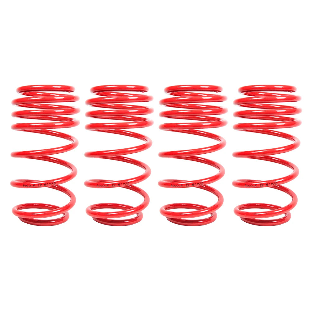 VW Polo / Seat Ibiza 2009-2018 1.2 / 1.4 Lowering Springs Kit - Red, 4 Piece