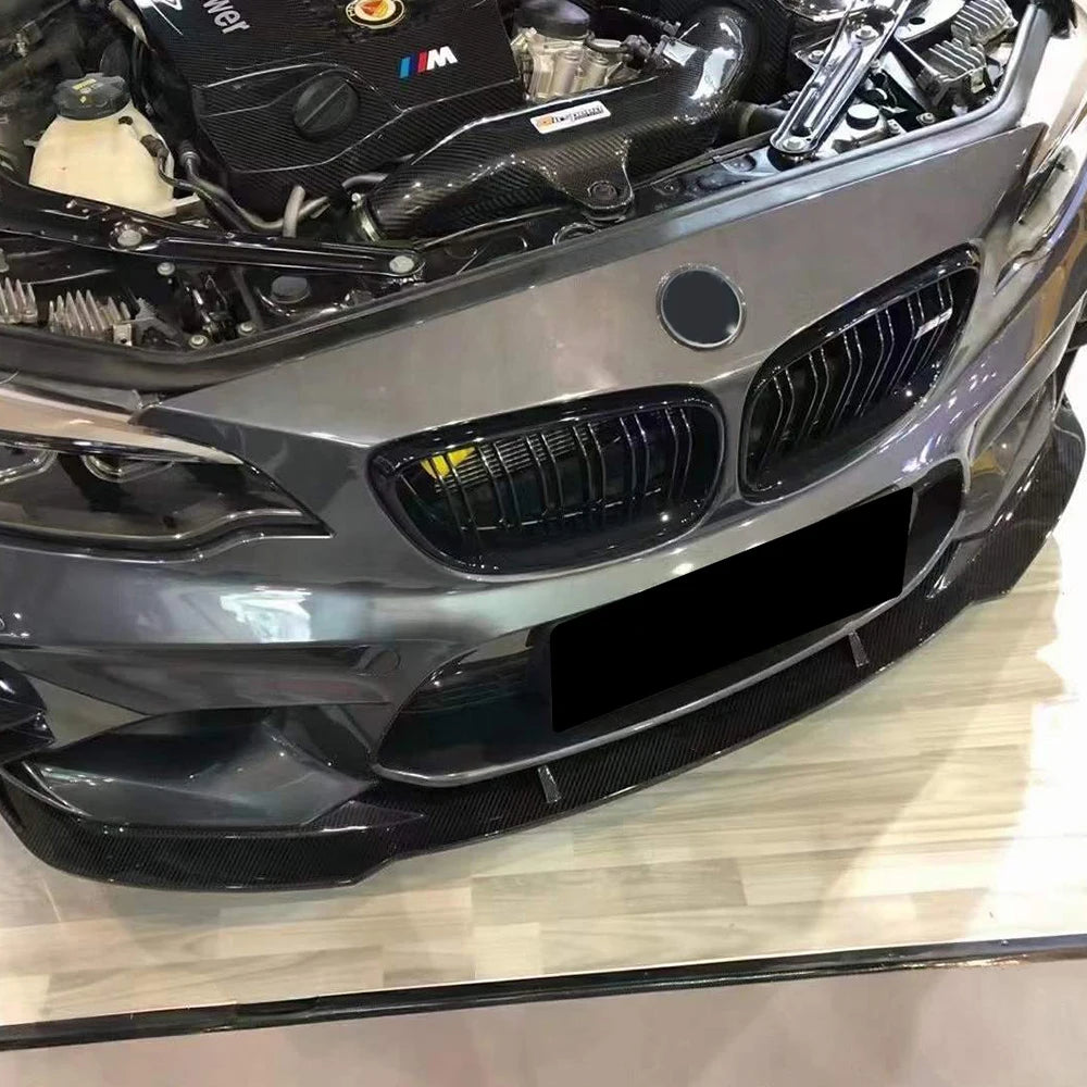 BMW M2 F87 2016-2021 Real Carbon Fibre Front Bumper Lip