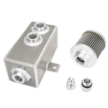 Load image into Gallery viewer, BMW N54 3.0L Black Aluminium 500ml Oil Catch Can with 19mm Hose Adaptors