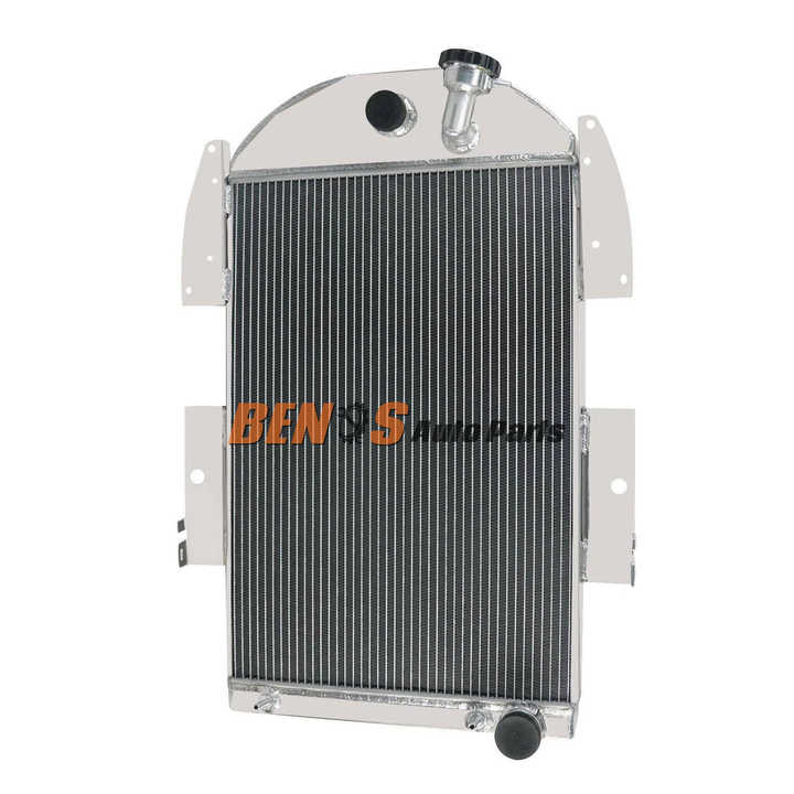 4 Row Aluminum Radiator for Chevy Truck A-Body 3.4L 1935-1936