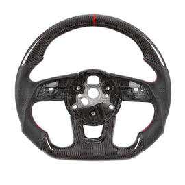 Audi RS3 / RS4 / RS5 / A3 / A4 2017-2022 Carbon Fibre and Leather Sport Steering Wheel - Black