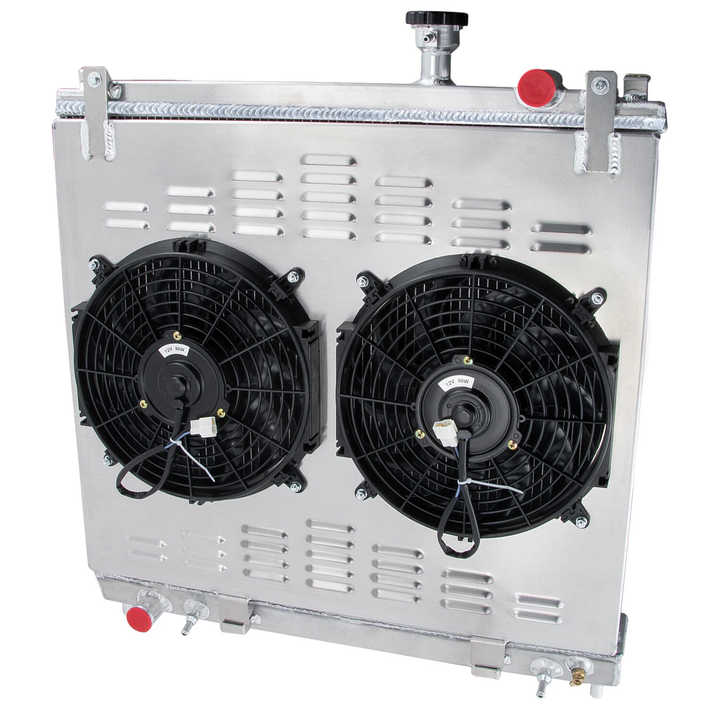 4 Row Aluminum Radiator Shroud Fan for Nissan QX56 Titan Infiniti Armada