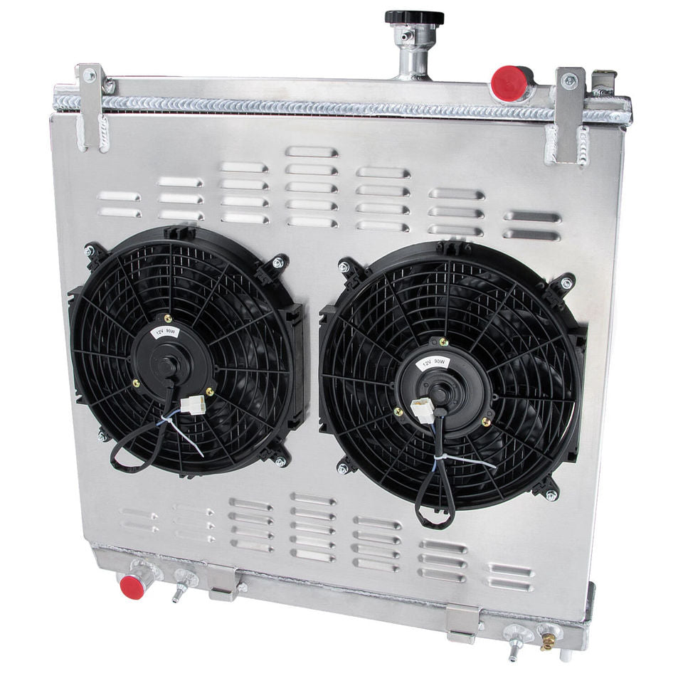 4 Row Aluminum Radiator Shroud Fan for Nissan QX56 Titan Infiniti Armada