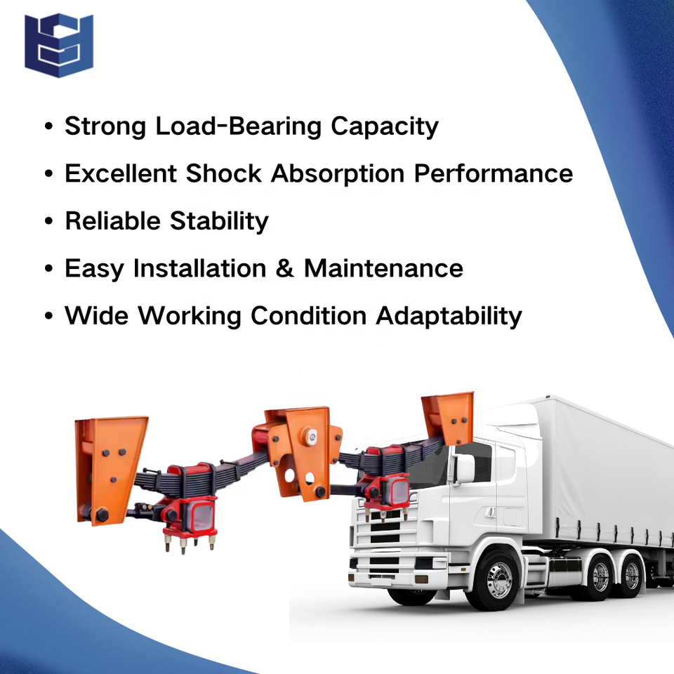 Hydro-Pneumatic Suspension Unit for Specialized Trucks, Provides Automatic Leveling and Adjustable Stiffness for Varied Loads