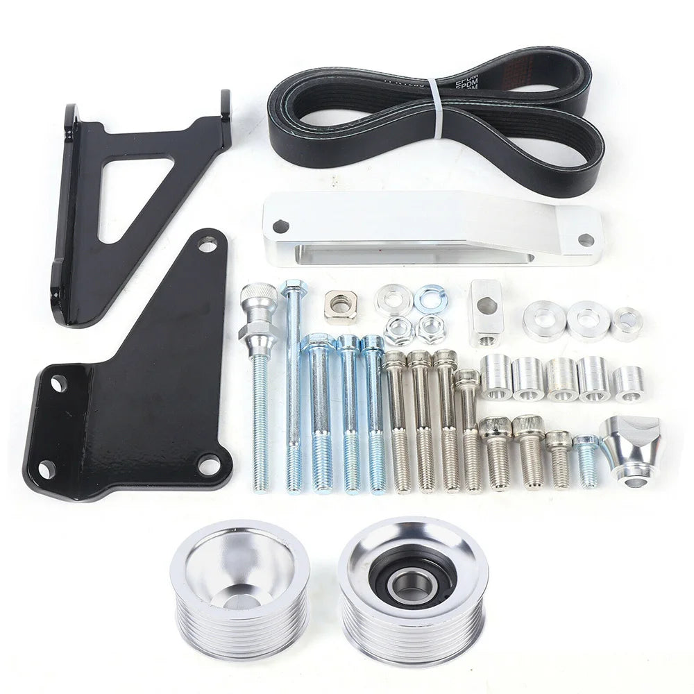 Honda K20 / K24 K-Series Swap A/C and Power Steering Eliminator Pulley Set - Dual Pulley