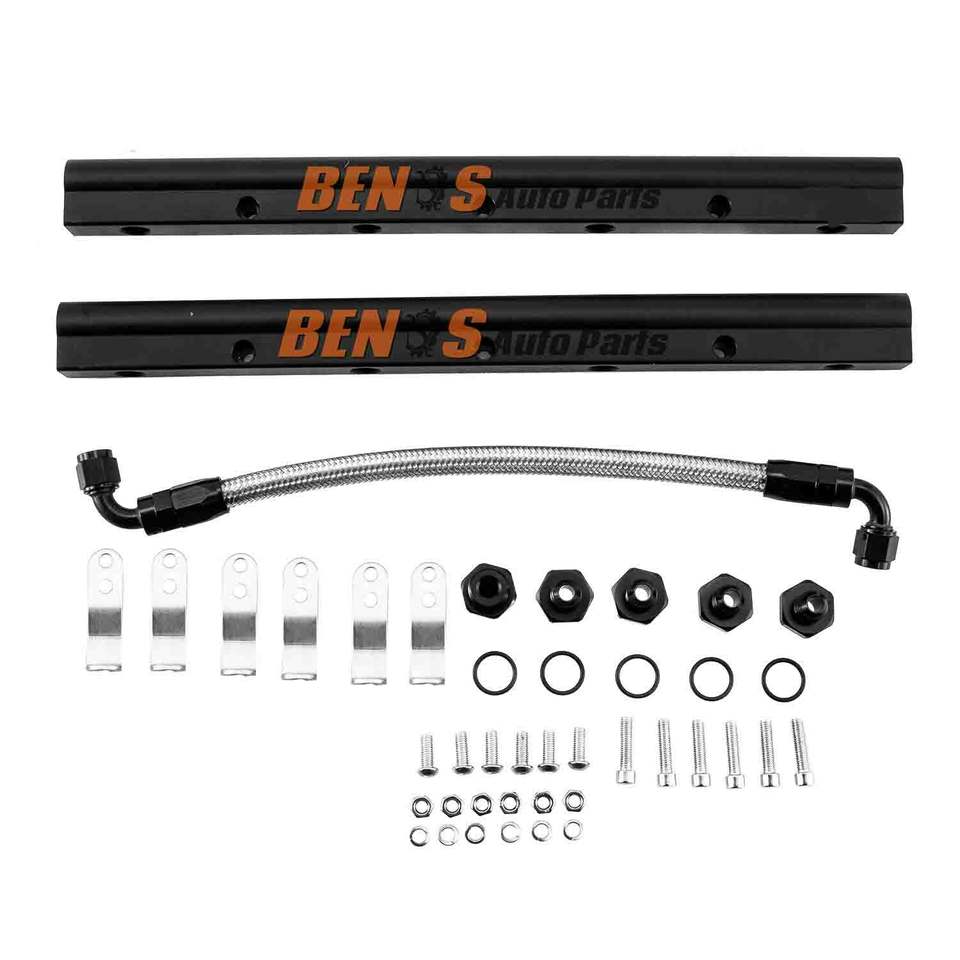 Billet Fuel Rail Kit for LS LS1 LS2 LS3 LS6 Intake Manifold 6 an With Hardware