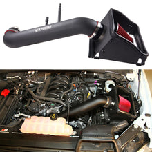 Load image into Gallery viewer, Ford F-150 XL / XLT 2015-2020 5.0L V8 Aluminium Cold Air Intake with Heat Shield - Black / Red
